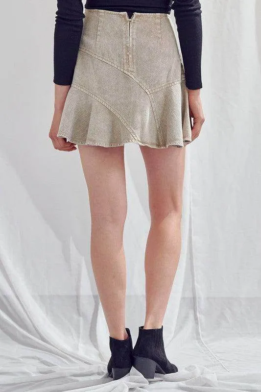 Womens Charcoal or Taupe A-Line Skirts