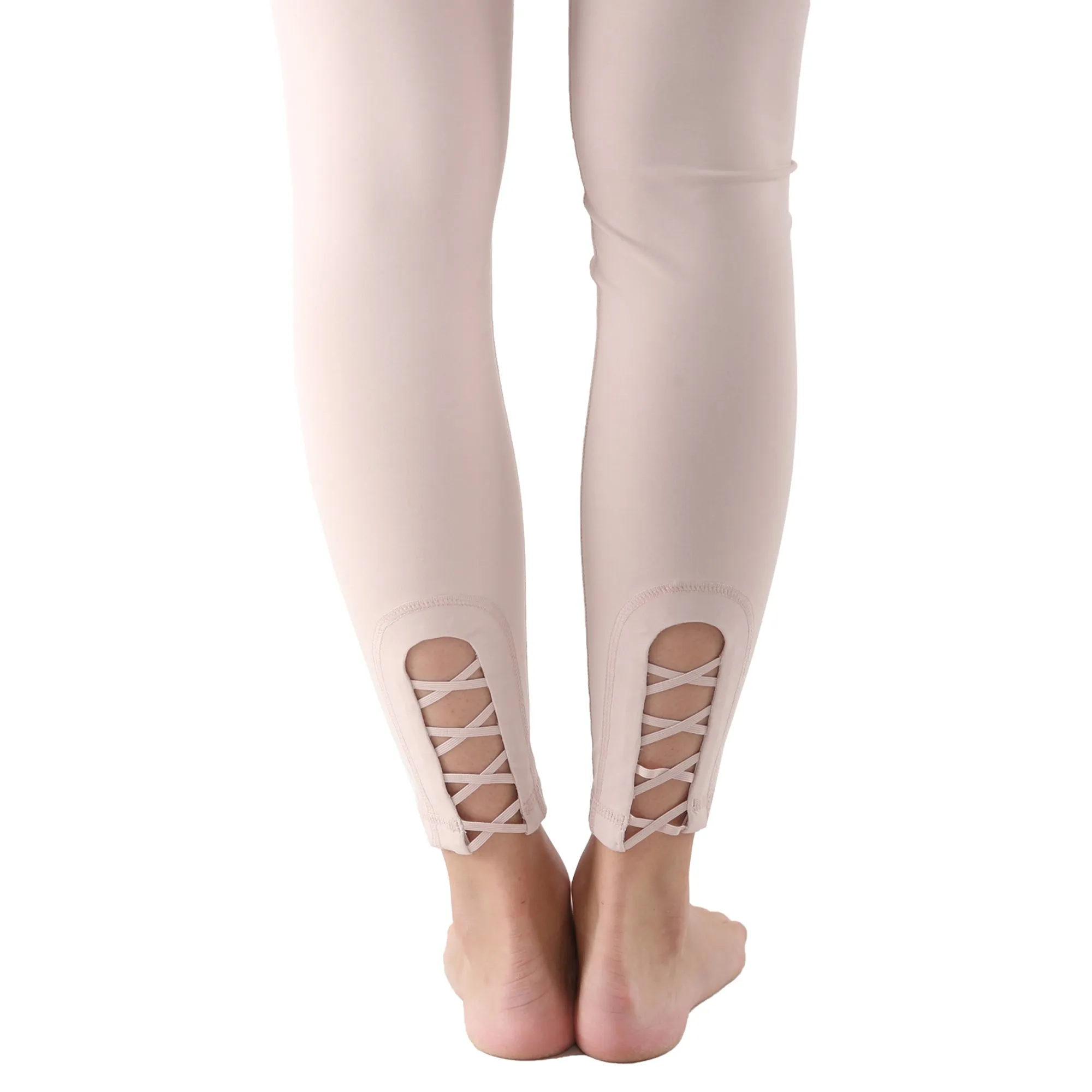 Women's Poly Active Long Yoga Compression Leggings - Peach Pink